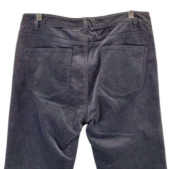 Vineyard Vines Y2K Gray Velvet High Rise Pants Size 6 Whimsigoth Fairy Grunge - Picture 5 of 7